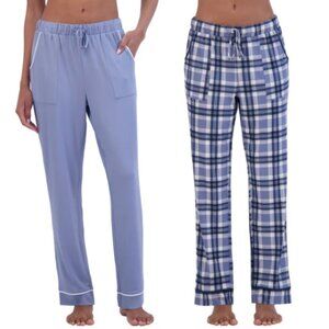 NWT Lucky Brand Women's 2 Pack Straight Leg Lounge Pants Blue Size S $65 11HL257